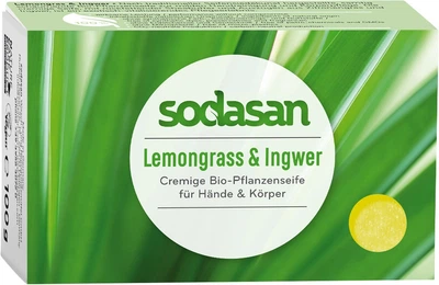 Мыло-крем для лица с маслами ши и лемонграсса Sodasan Lemongrass 100g (425743-513055-2)