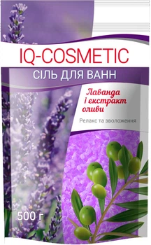 Соль для ванны "Лаванда и экстракт оливы" IQ-Cosmetic 500g (918414-845388-2)