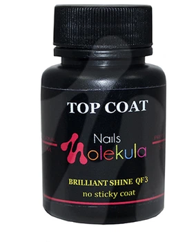 Топ для геля и гель-лака Nails Molekula Top Coat QF3 Gel System & Gel Polish 30ml (752372-678699-2)
