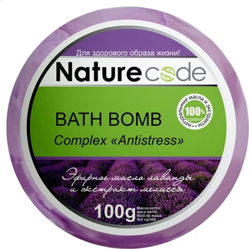 Бомба для ванн Nature Code Сomplex Antistress Bath Bomb 100g (100 г) (901337-816397-2)