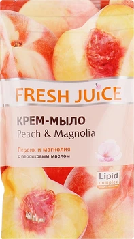 Крем-мило з персиковою олією "Персик та магнолія" - Fresh Juice Peach & Magnolia (змінний блок) 460ml (460ml) (930418-1183405-2)