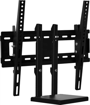 Комплект наклонный кронштейн для телевизора + полка для тюнера (VESA 400/40кг) 13b907st черный