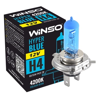 Галогенова лампа Winso H4 12V 60/55W HYPER BLUE 4200K 712440
