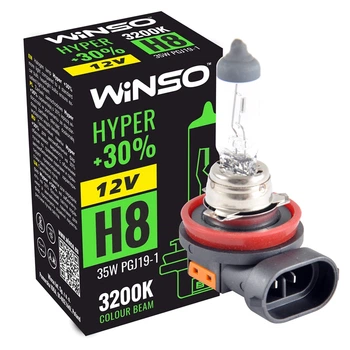Галогеновая лампа Winso H8 12V 35W PGJ19-1 HYPER +30% 712800