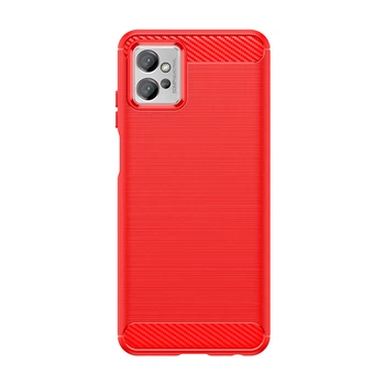 Чохол Lenuo Carbon Fiber для Motorola Moto G32 Red