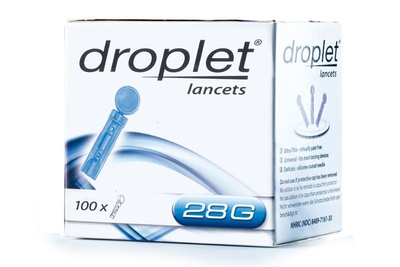 Медичні одноразові ланцети Droplet Дроплет (100 шт)
