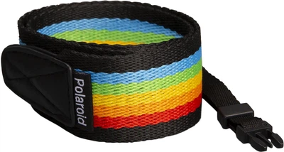 Ремень для фотоаппарата Polaroid Camera Strap Flat Rainbow black (006055)