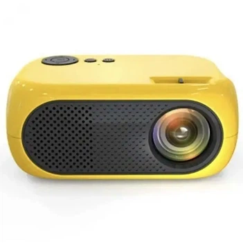 Портативний домашній мініпроєктор XIDU M24 з динаміком, (yellow) з перехідником для WiFi в комплекті