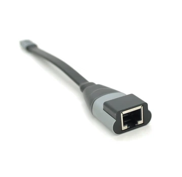 Перехідник Type-C - LAN RJ45 Ethernet 1000 Mbps Чорний 18 см 27032