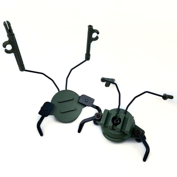 Кріплення-адаптери до навушників на шолом хакі 1608/ Хакі