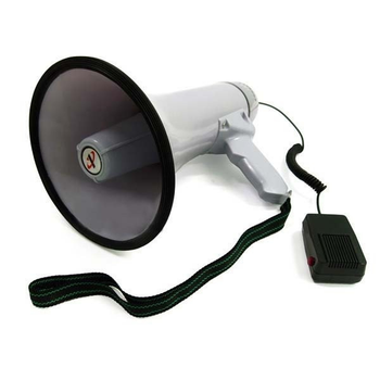 Громкоговоритель аккумуляторный для усиления звука 30 W мегафон рупор MEGAPHONE HW-20B Белый