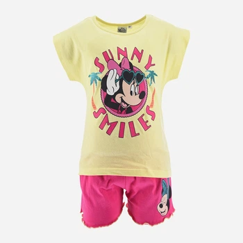 Дитячий літній комплект (футболка + шорти) для дівчинки Disney Minnie WE1223 92-98 см Жовтий (3609086535016)