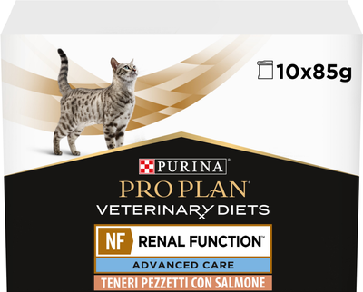 Вологий дієтичний корм PRO PLAN VETERINARY DIETS NF Renal Function Advanced Care для дорослих котів при патології нирок, з лососем 10х85 г (7613287873699)