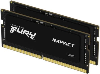 Оперативна пам'ять Kingston Fury SODIMM DDR5-5600 32768MB PC5-44800 (Kit of 2x16384) Impact 1Rx8 Black (KF556S40IBK2-32)