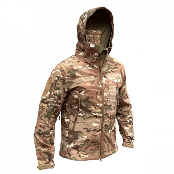 Куртка софтшел мультикам тактична куртка Softshell непромокаюча армійська куртка для військових розмір L