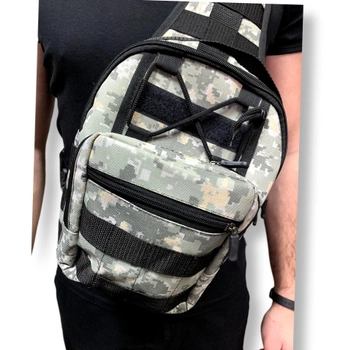 Тактична сумка через плече Піксель/Нагрудна сумка