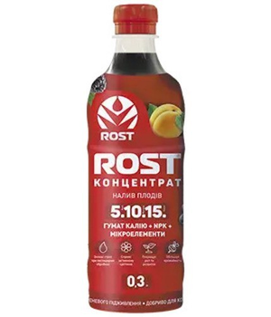 Рідке добриво ROST- Концентрат Калійний NPK 5+10+15 300 мл