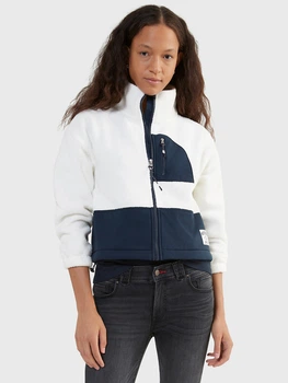 Толстовка на блискавці жіноча Tommy Hilfiger 870337745 XL Біла (1159776004)