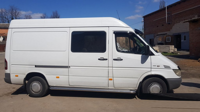 Бокові пороги Premium (2 шт., нерж.) Середня база, d50 для Mercedes Sprinter W901/902/903/904/905 1995-2006 рр