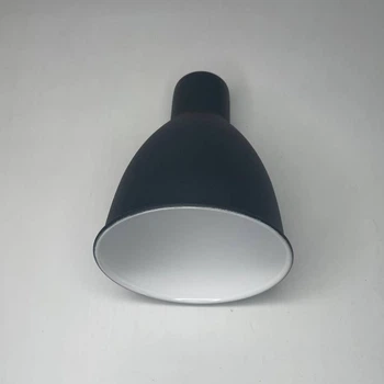 Стальной абажур 135 мм черный/белый внутри