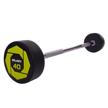 Штанга фиксированная прямая Zelart Urethane Barbell TA-2689 40 кг Зелено-черный (58363124)