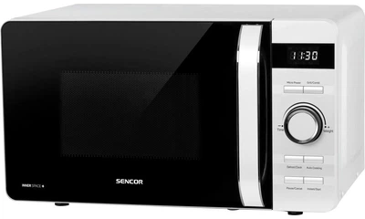 Мікрохвильова піч Sencor , 17л, 800Вт, гриль, дисплей, білий (SMW5517WH)