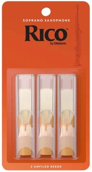 Трости для сопрано саксофона D'Addario Rico - Soprano Sax #3.0 - 3-Pack