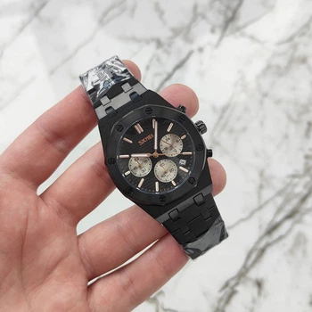 Мужские кварцевые наручные часы Skmei 9296 Black/Black