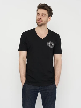 Футболка бавовняна довга чоловіча Armani Exchange 11006.1 S Чорна