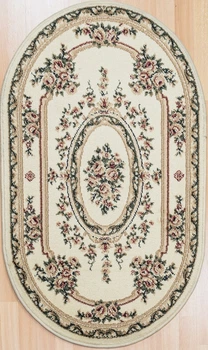 Коврик Heat-Set 6199B Cream овал 80х160 см Кремовый