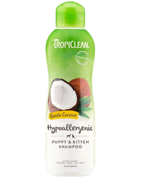 Шампунь гіпоалергенний для кошенят та цуценят TropiClean Gentle Coconut (Ніжний кокос) 355 мл