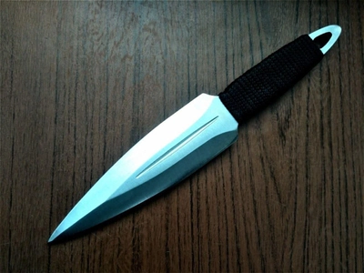 Нож Метательный Срібний Стрела (кинжал) с чехлом