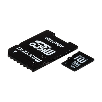Карта памяти Mibrand microSDHC 4GB Class 4 +SD-адаптер (MICDC4/4GB-A)