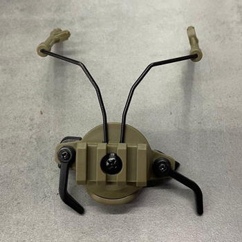 Кріплення на шолом OX Horn Headset Bracket для навушників Peltor/Earmor/Walkers Ox Horn із рейками 19 - 21 мм зелений колір