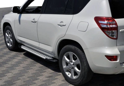 Бічні пороги (2 шт, алюміній) для Toyota Rav 4 (2006-2013 рр.)