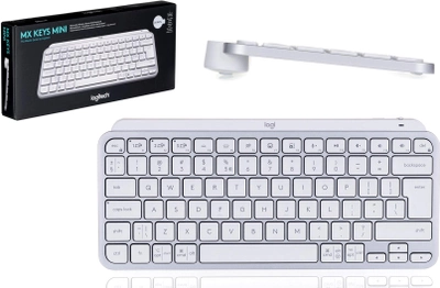 Klawiatura bezprzewodowa Logitech MX Keys Mini Wireless Illuminated Pale Grey (920-010499)