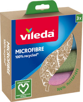 Серветка з мікрофібри Vileda 100% Recycled 3 шт (4023103228634)