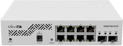 Комутатор MikroTik CSS610-8G-2S+IN 8 PORT 1000M 2SFP+