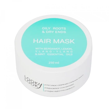 Маска для жирної шкіри голови та сухих кінчиків Looky Look Oily Roots & Dry Ends 250 мл