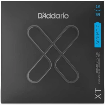 Струны для акустической гитары D'Addario XTABR1253 XT 80/20 BRONZE LIGHT (12-53)