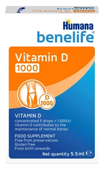 Вітамін Д3 Humana benelife D3 1000 МО, 5,5 мл