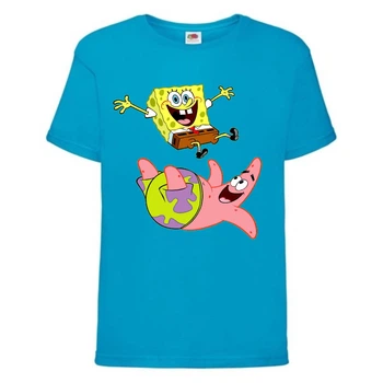 Футболка дитяча Спанч Боб (Sponge Bob) блакитна 128 см