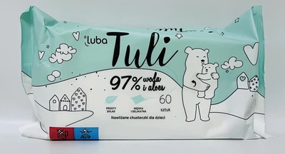 Вологі дитячі серветки Luba Tuli з алоє 60 шт