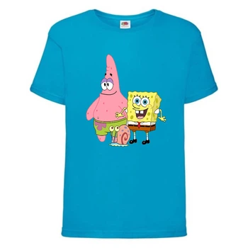 Футболка дитяча Спанч Боб 1 (Sponge Bob) блакитна 116 см