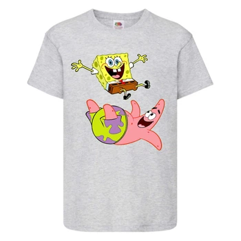 Футболка дитяча Спанч Боб (Sponge Bob) сіра 164 см