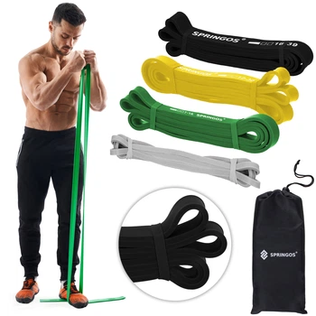 Эспандер-петля Springos Power Band 3-39 кг (резина для фитнеса и спорта) 4 шт FA0131