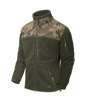 Куртка чоловіча флісова Polish Infantry Jacket - Fleece Helikon-Tex Olive Green/PL Woodland XXXL Тактична