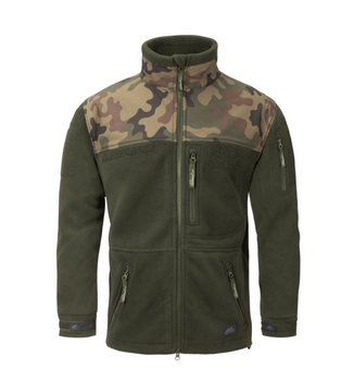 Куртка флисовая мужская Polish Infantry Jacket - Fleece Helikon-Tex Olive Green/PL Woodland L Тактическая