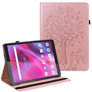 Защитный чехол Deexe Tree Print для Lenovo Tab M8 Gen 4 (TB-300FU) - Rose Gold