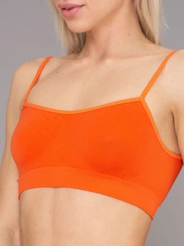 Топ безшовний жіночий на тонких бретелях Giulia Brassiere Coral Rose S/M Помаранчевий